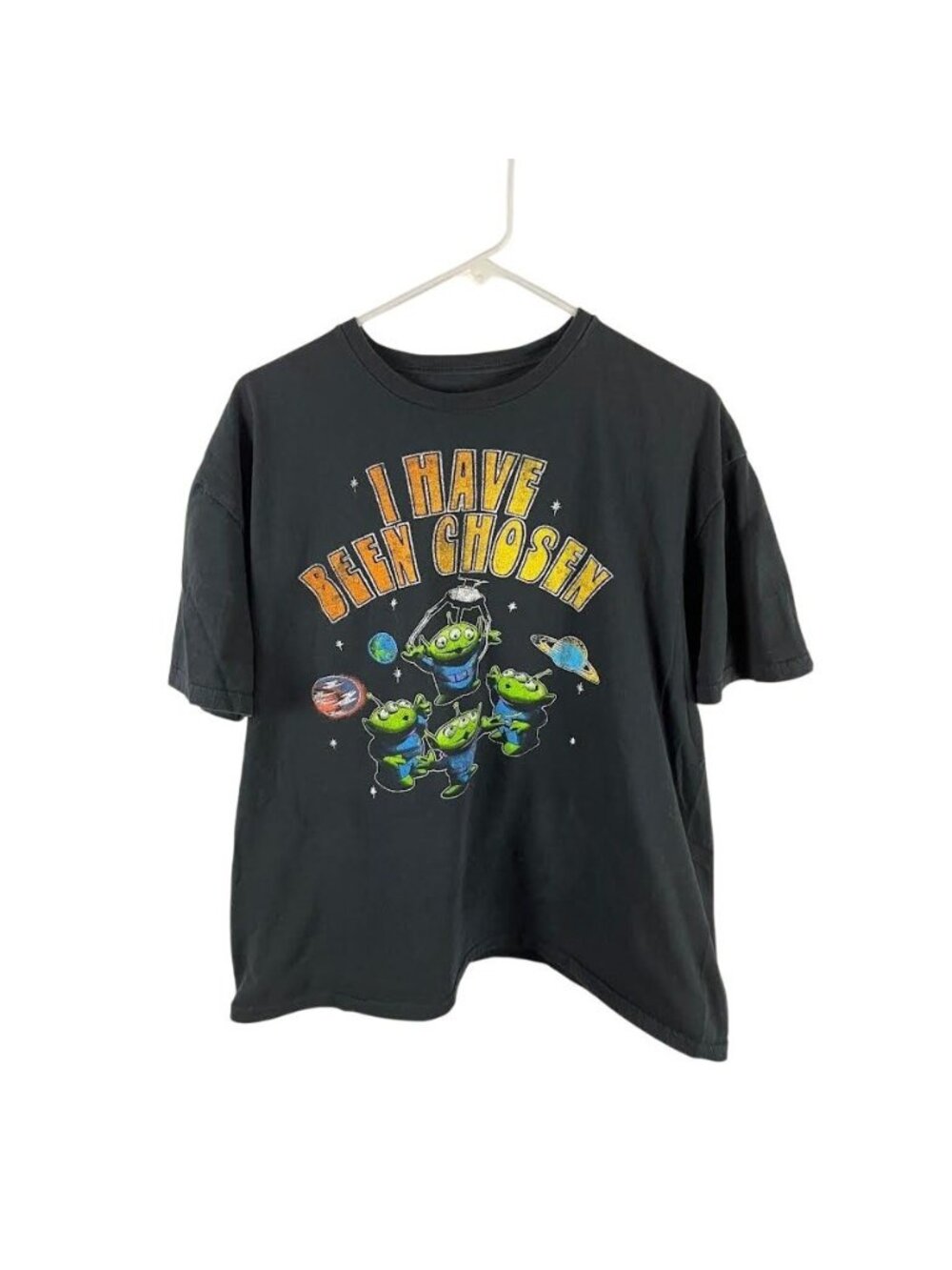 Disney Pixar Toy Story Alien Graphic T-Shirt Mens XL Black Short Sleeve